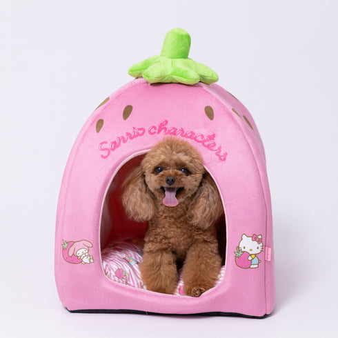ハローキティ いちごドームベッド ペット用品
