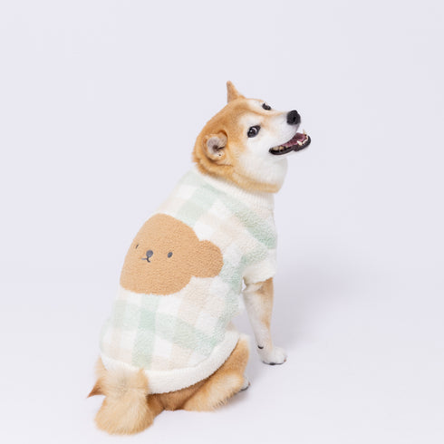 ボリスチェックシェニールニット中・大型犬 ペット用品