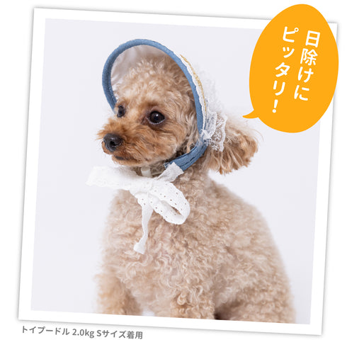 pipi レースフリル サンバイザー ペット用品