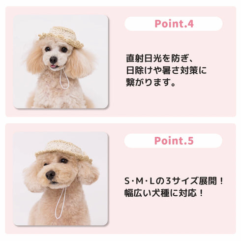 pipi ストローハット ペット用品 26SS