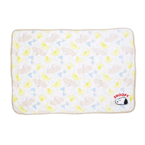 スヌーピー雲柄ボアブランケットL ペット用品