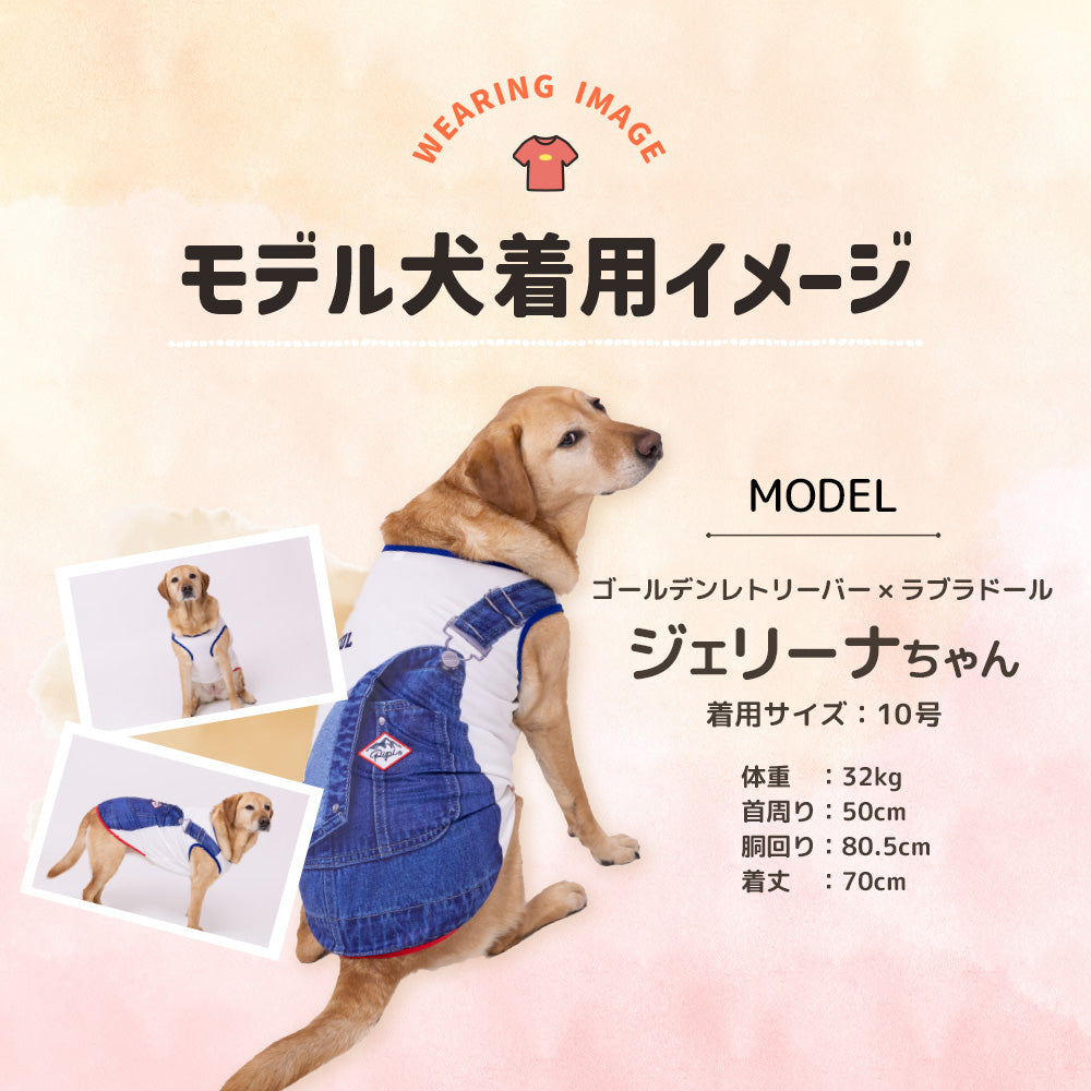 pipi オーバーオール風タンク 中大型犬 ペット用品