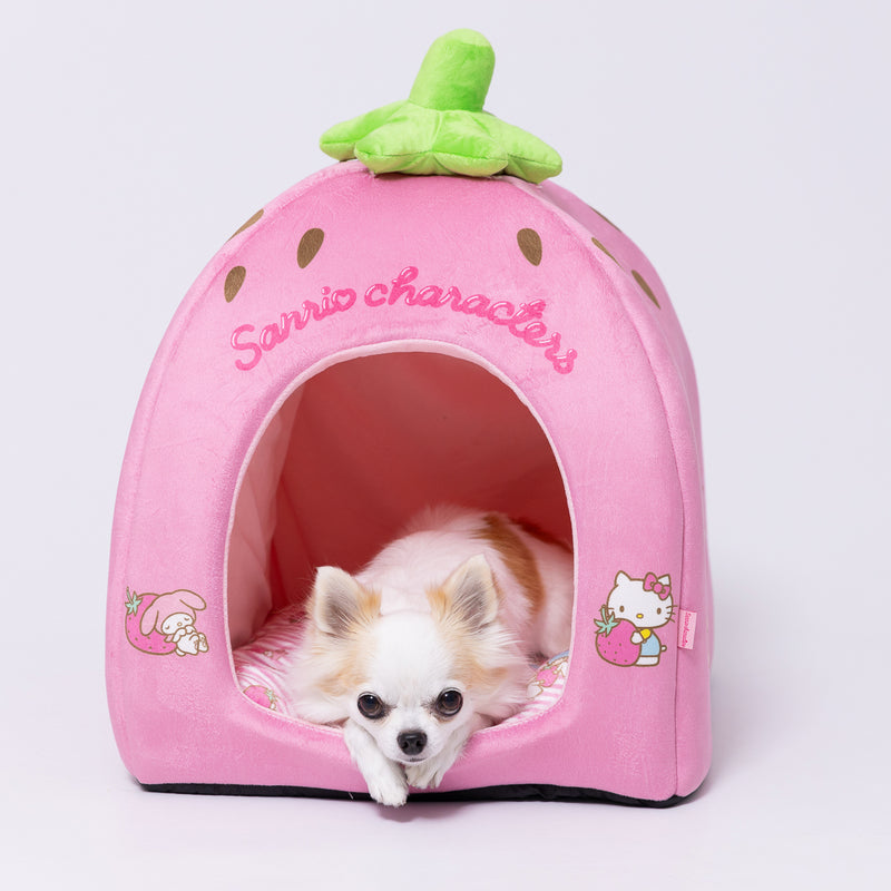 サンリオいちごドームベッド ペット用品