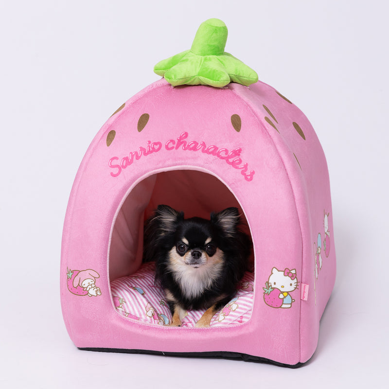 サンリオいちごドームベッド ペット用品