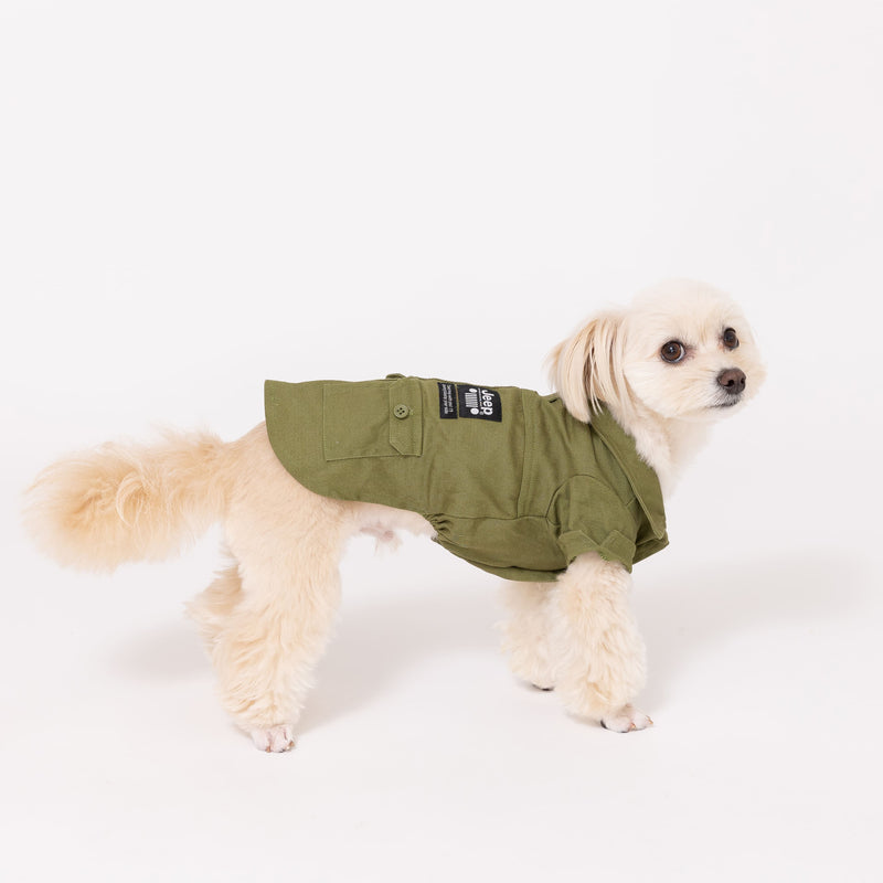 【キャンペーン10%OFF】JeepⓇ サファリシャツ 犬服 ジープ 犬服 服 犬 秋 冬 秋服 冬服 秋冬服 ペット用品 ペットグッズ ペットウェア