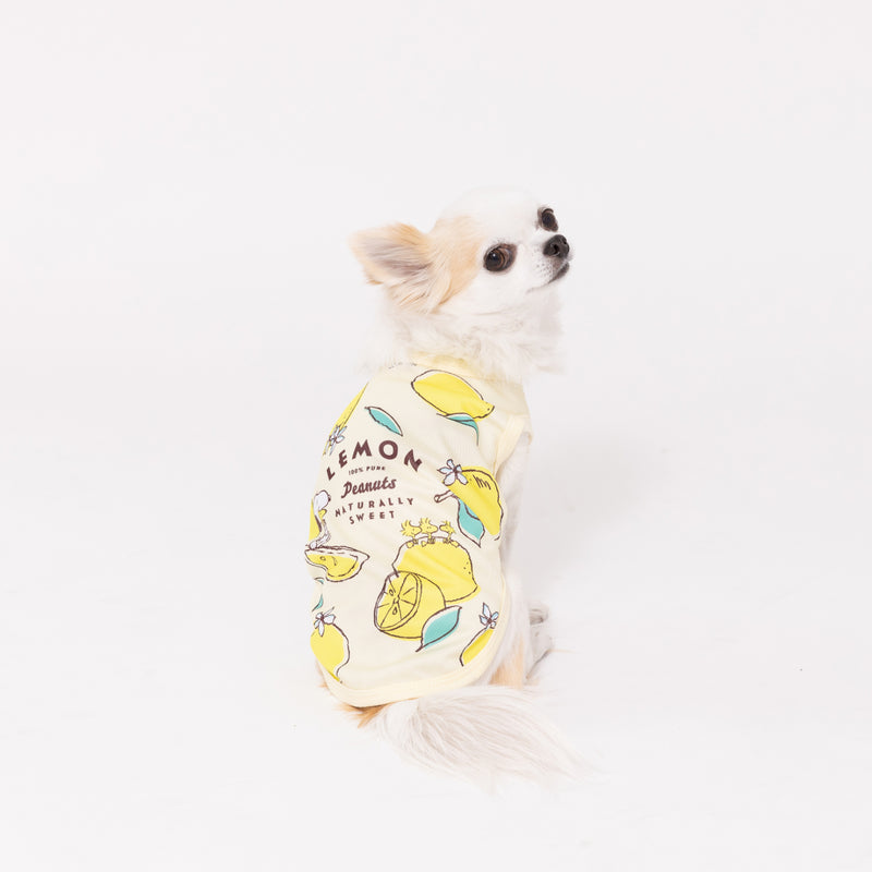 【3点購入で50％OFF】Peanuts ピーナッツ SNOOPY スヌーピー タンクトップ いちご/レモン 犬服 ペット用品 犬 いぬ ペット 春服 夏服 春夏服 ドッグウェア ペットウェア ミニチュアダックス クール COOL