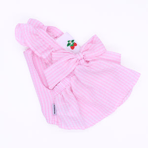 pipi ギンガムチェック ワンピース ピンク/ブルー 犬 いぬ 犬服 ペットウェア ドッグウェア 春服 夏服 春夏服 ミニチュアダックス 日焼け対策 女の子 フリル かわいい