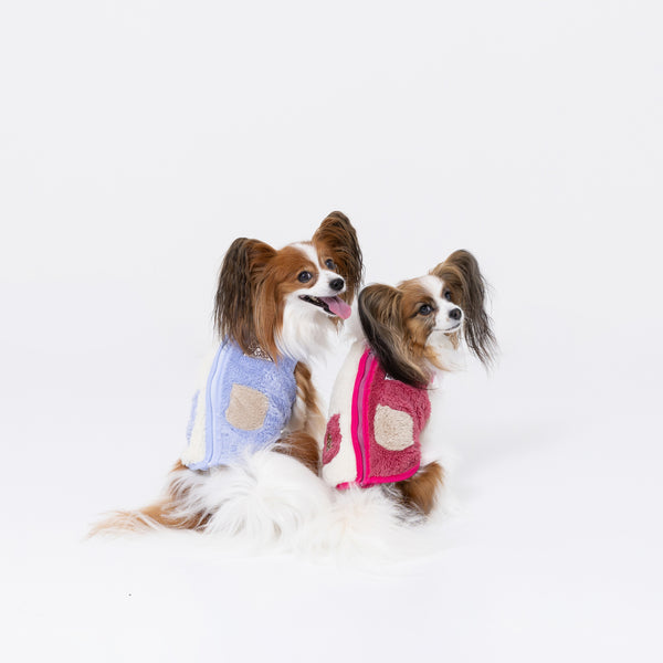 ハイネック背開きボアベスト２ ペット用品 ペットウェア 犬服