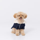 【3点購入で50％OFF】デニムニットボアジャケット ペット用品 ペットウェア 犬服