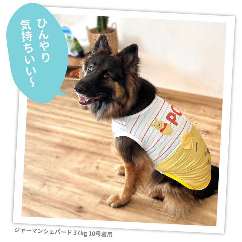 プーさんボーダーフェイスタンク中大型犬 ペット用品 接触冷感 COOL