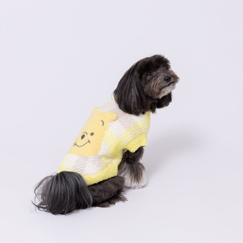 プーさんチェックシェニールニット ペット用品