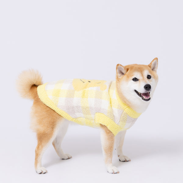 プーさんチェックシェニールニット中・大型犬 ペット用品