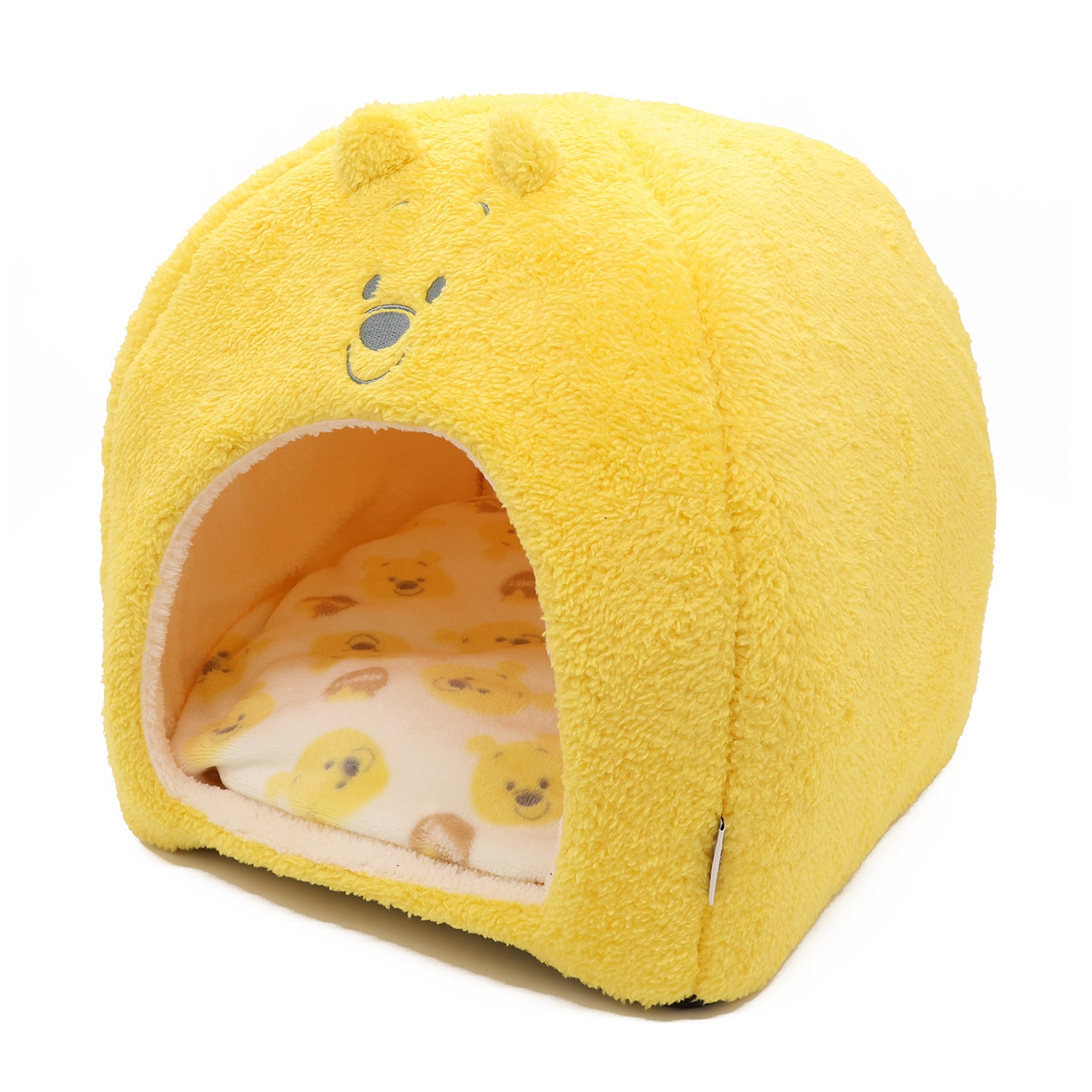 プーさんフェイスボアドームベッド ペット用品