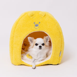 プーさんフェイスボアドームベッド ペット用品