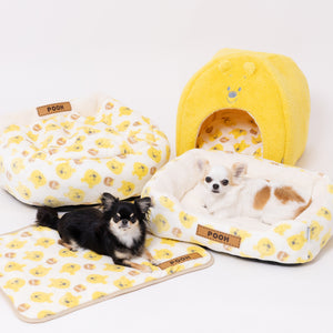 プーさんフェイスボアドームベッド ペット用品