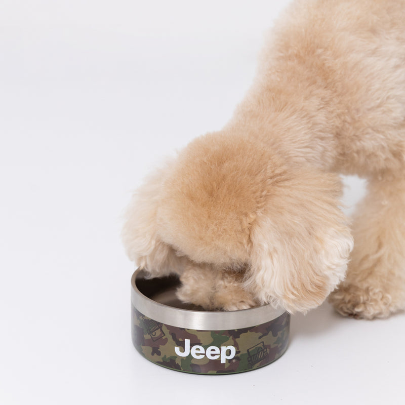 JeepⓇステンレスフードボウル Sサイズ 16oz ペット用品 ペット食器