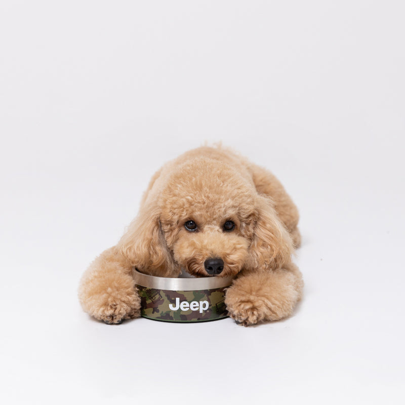 JeepⓇステンレスフードボウル Sサイズ 16oz ペット用品 ペット食器