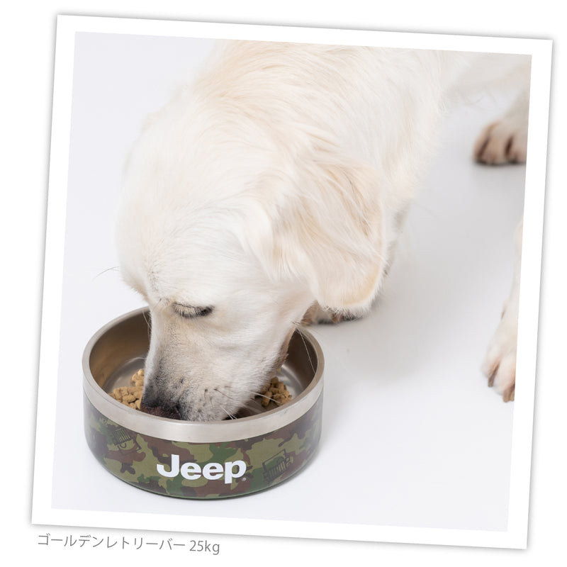 JeepⓇステンレスフードボウル Mサイズ 32oz ペット用品 ペット食器