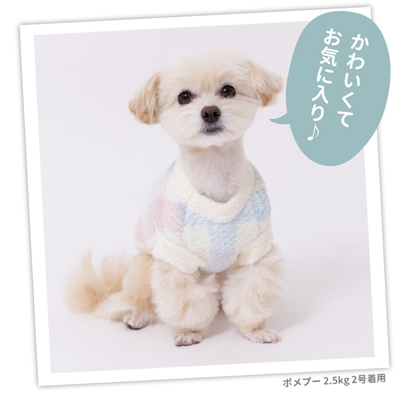 ミッフィーチェックシェニールニット ペット用品