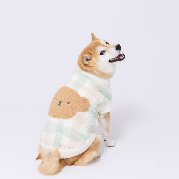 ボリスチェックシェニールニット中・大型犬 ペット用品