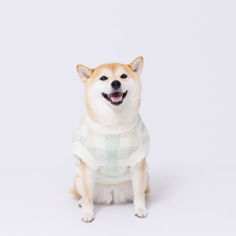 ボリスチェックシェニールニット中・大型犬 ペット用品