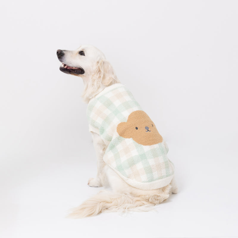 ボリスチェックシェニールニット中・大型犬 ペット用品