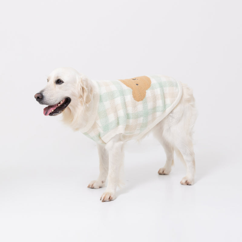 ボリスチェックシェニールニット中・大型犬 ペット用品