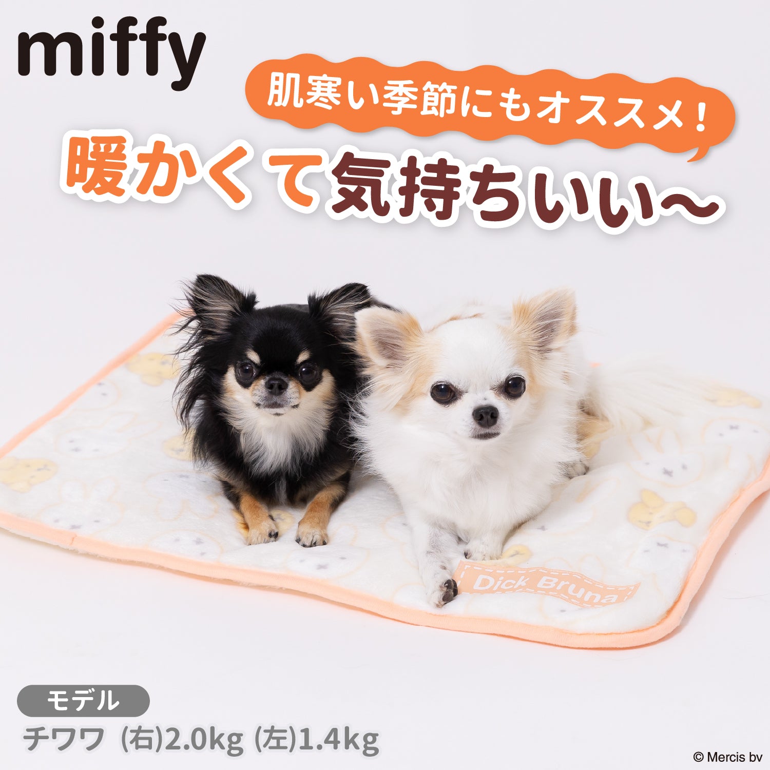 ミッフィー＆スナッフィーボアブランケットM ペット用品