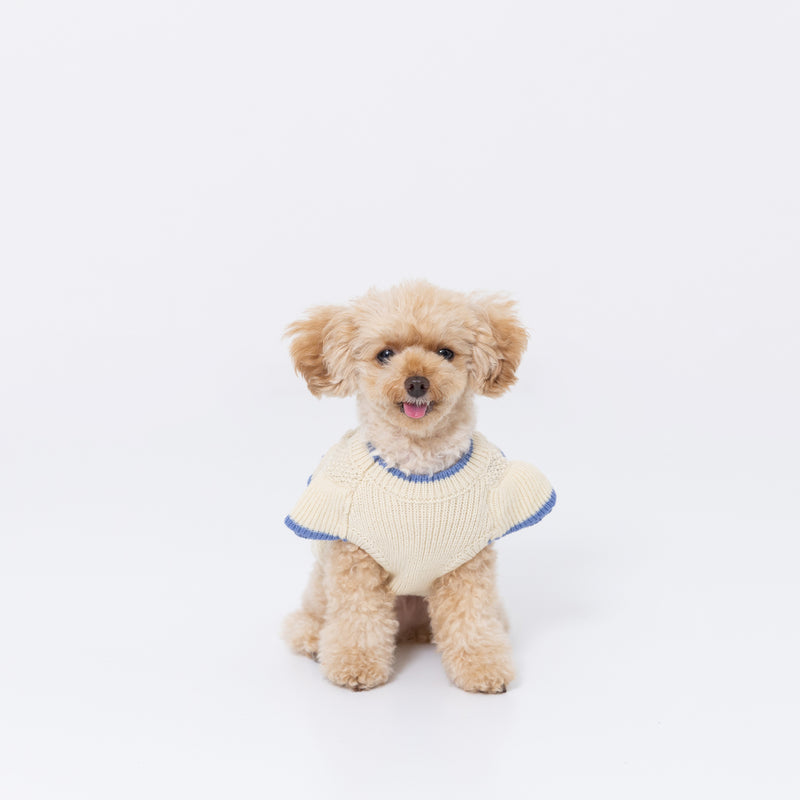 【3点購入で50％OFF】pipiフリルニット ペット用品 ペットウェア 犬服