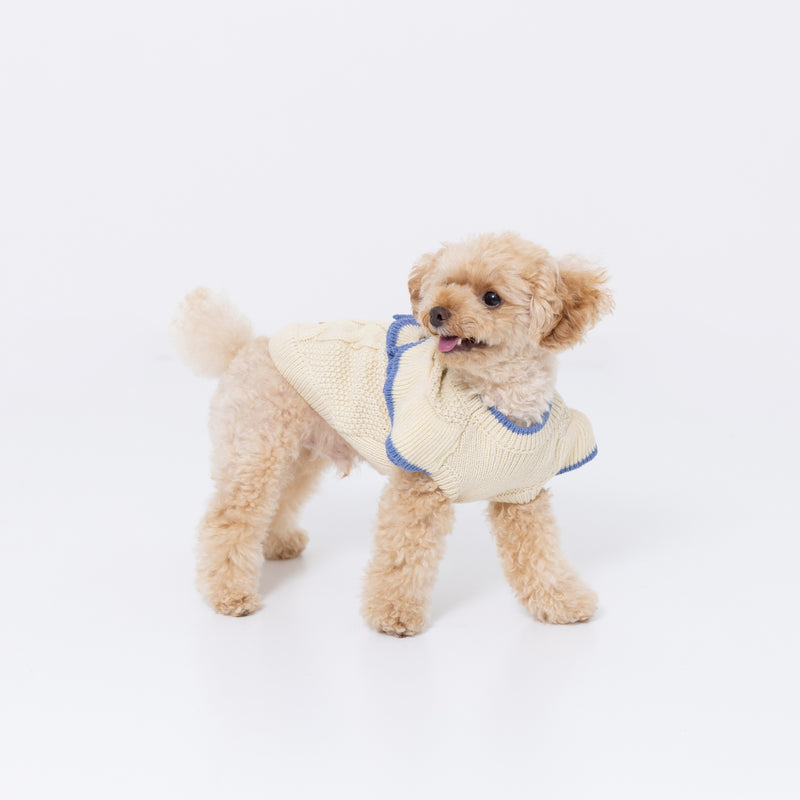 【3点購入で50％OFF】pipiフリルニット ペット用品 ペットウェア 犬服