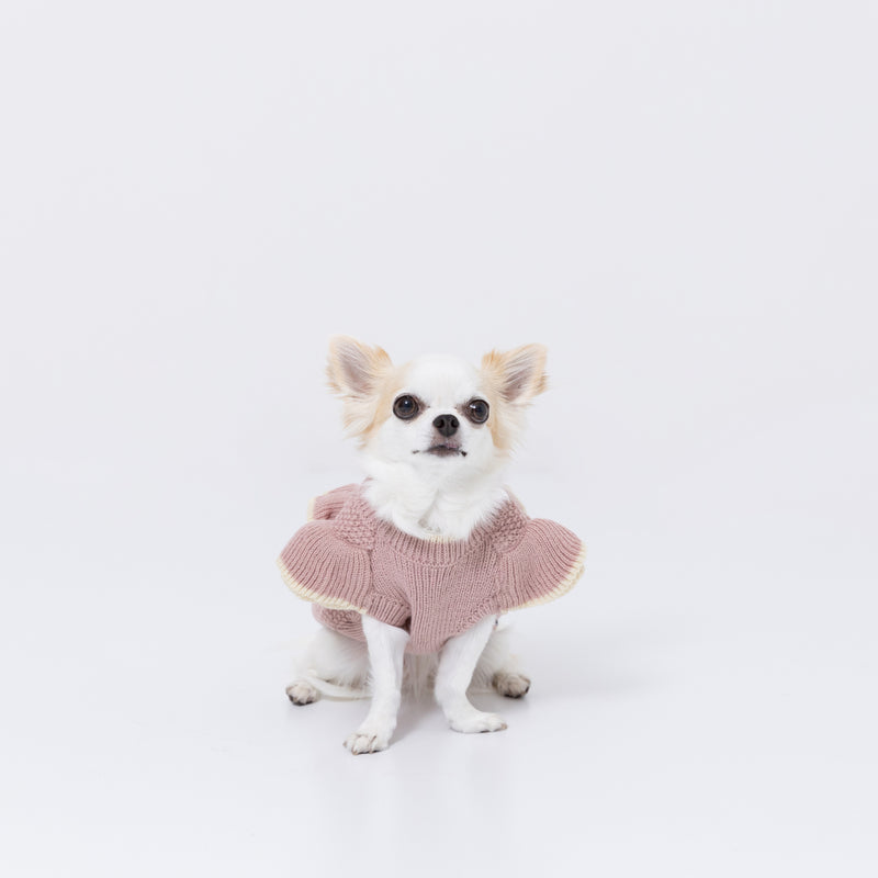 【3点購入で50％OFF】pipiフリルニット ペット用品 ペットウェア 犬服