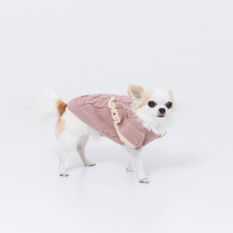 【3点購入で50％OFF】pipiフリルニット ペット用品 ペットウェア 犬服