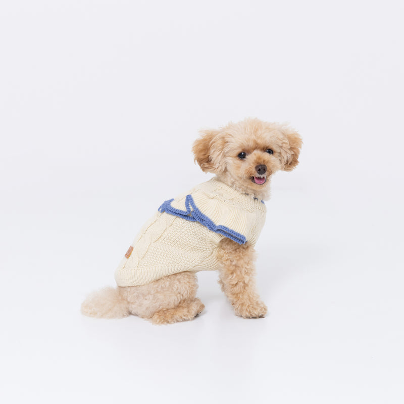 【3点購入で50％OFF】pipiフリルニット ペット用品 ペットウェア 犬服