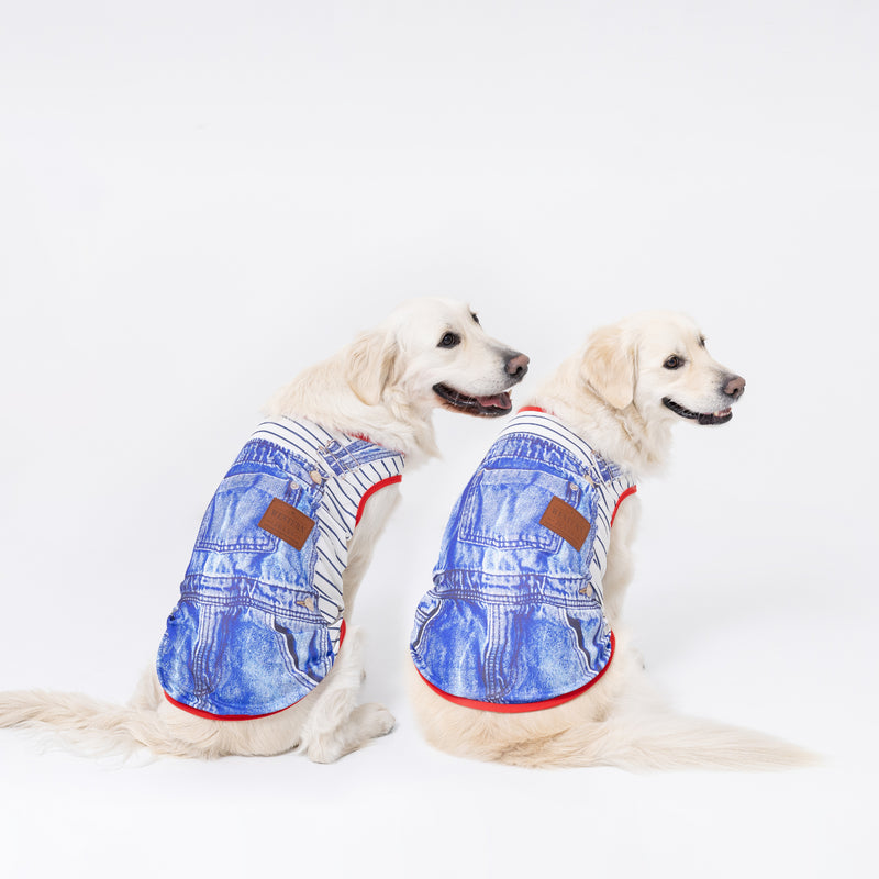pipiオーバーオール風タンク 中大型犬 ペット用品 接触冷感