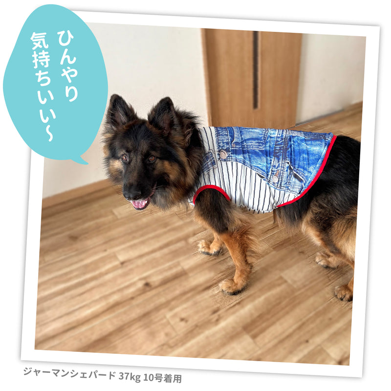 pipiオーバーオール風タンク 中大型犬 ペット用品 接触冷感