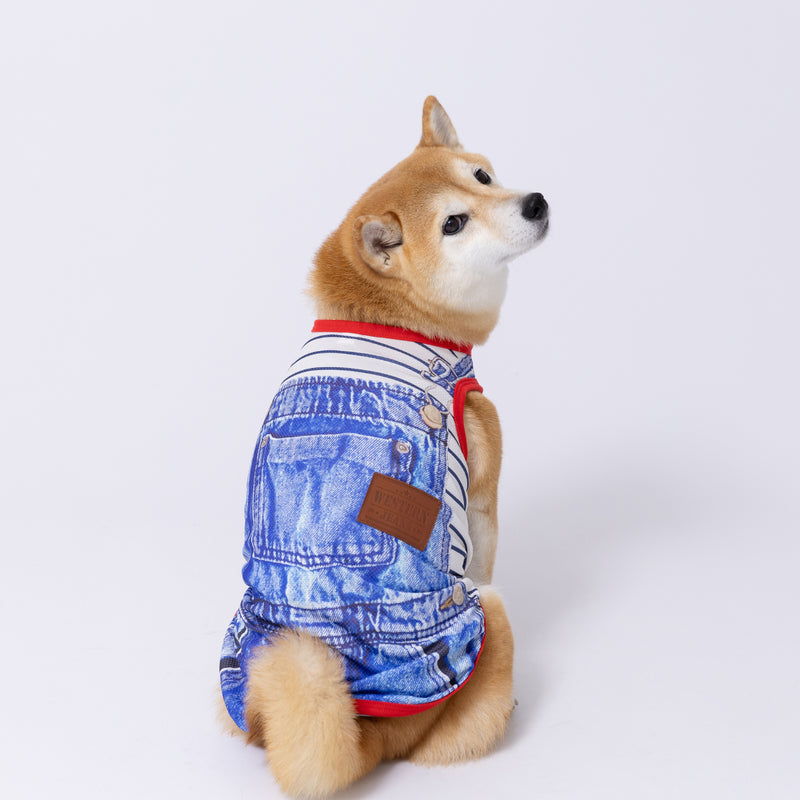 pipiオーバーオール風タンク 中大型犬 ペット用品 接触冷感