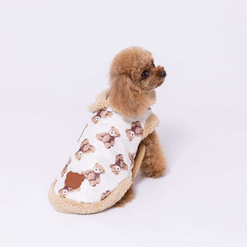 pipiテディベア柄ダウン ペット用品