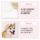 pipi ストローハット ペット用品