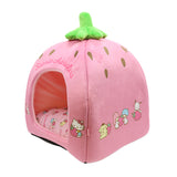 サンリオいちごドームベッド ペット用品