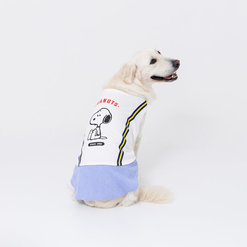 【3点購入で50％OFF】SNOOPY スヌーピーレイヤードトレーナー中・大型犬 ペット用品 ペットウェア 犬服