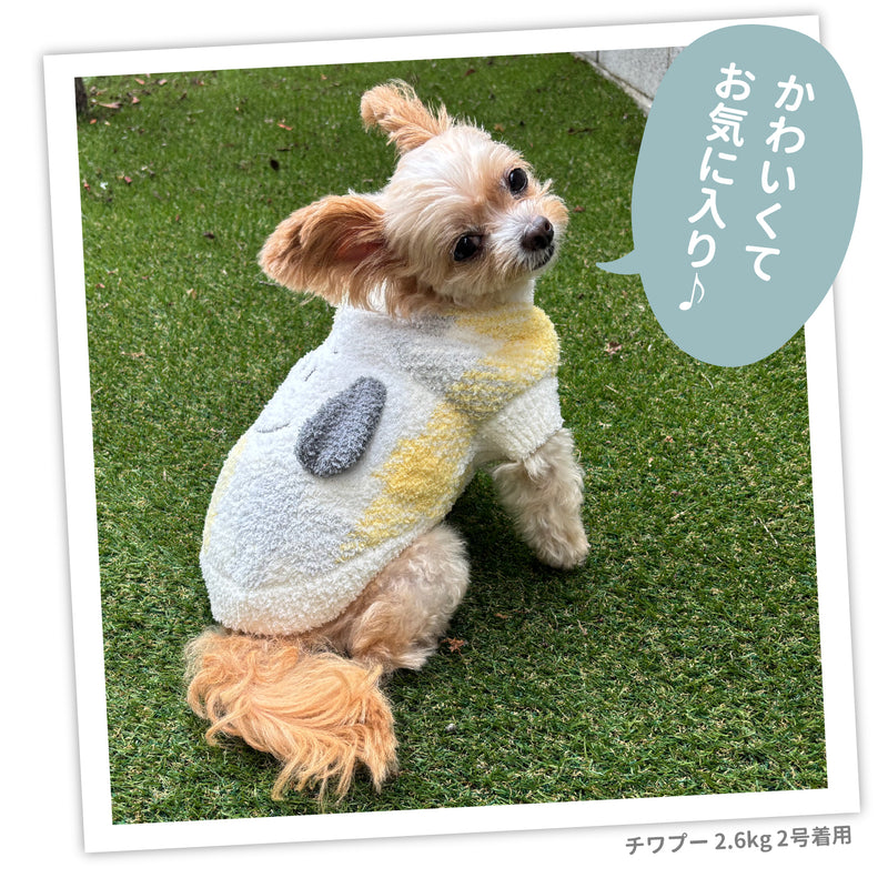 スヌーピーチェックシェニールニット　 ペット用品