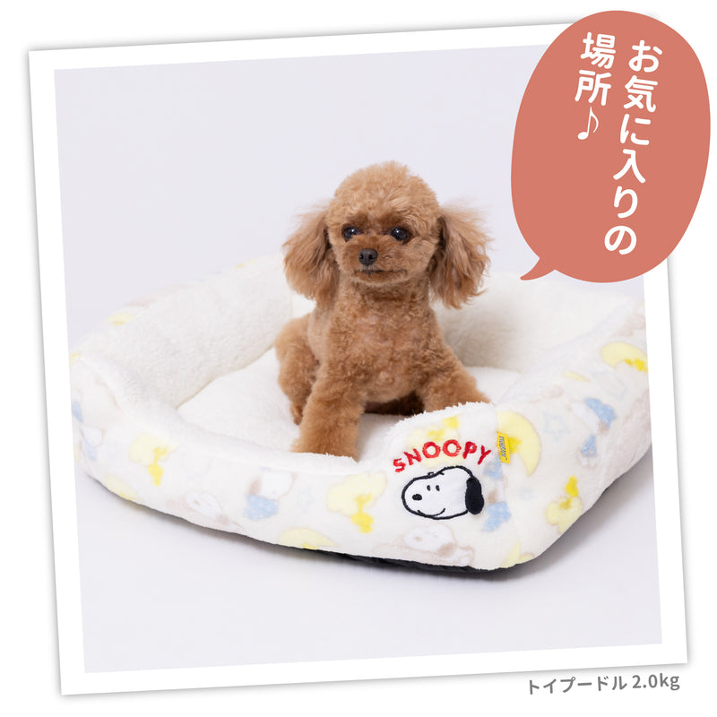 スヌーピー雲柄ボアソファ ペット用品
