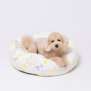 【PEANUTS】スヌーピー 雲柄ボアラウンドベッド ペット用品