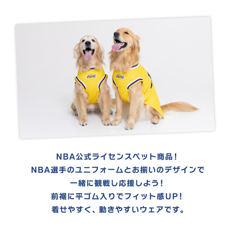 NBA Los Angeles Lakers ジャージー中大型犬  NBA公式ライセンス ペット商品