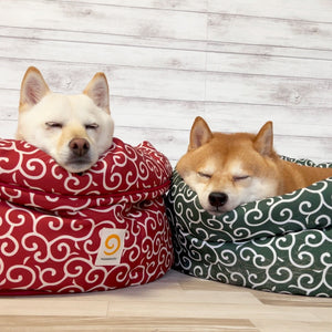 mamemochi 沼る唐草ラウンドベッド & ブランケット  セット〜唐草まみれシリーズ〜