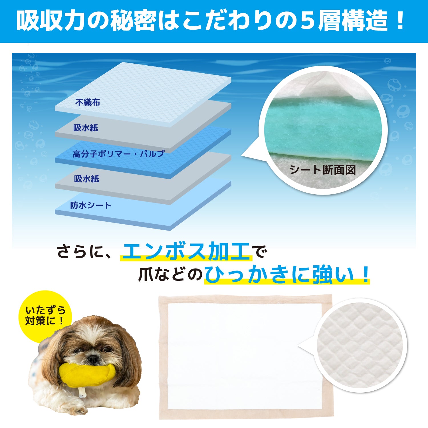 コスパがいい厚型ペットシーツ　レギュラー/400枚　ワイド/200枚　スーパーワイド/100枚