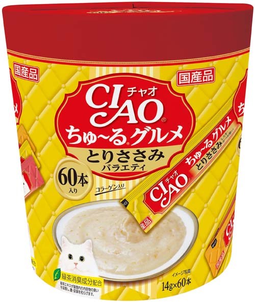 いなば CIAO ちゅ～るグルメ とりささみバラエティ ６０本