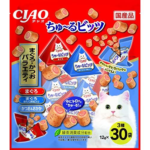 いなば CIAO ちゅ～るビッツまぐろ・かつおバラエティ 30袋入り