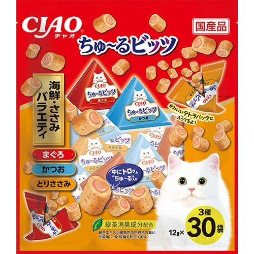 いなば CIAO ちゅ～るビッツ海鮮・ささみバラエティ 30袋入り