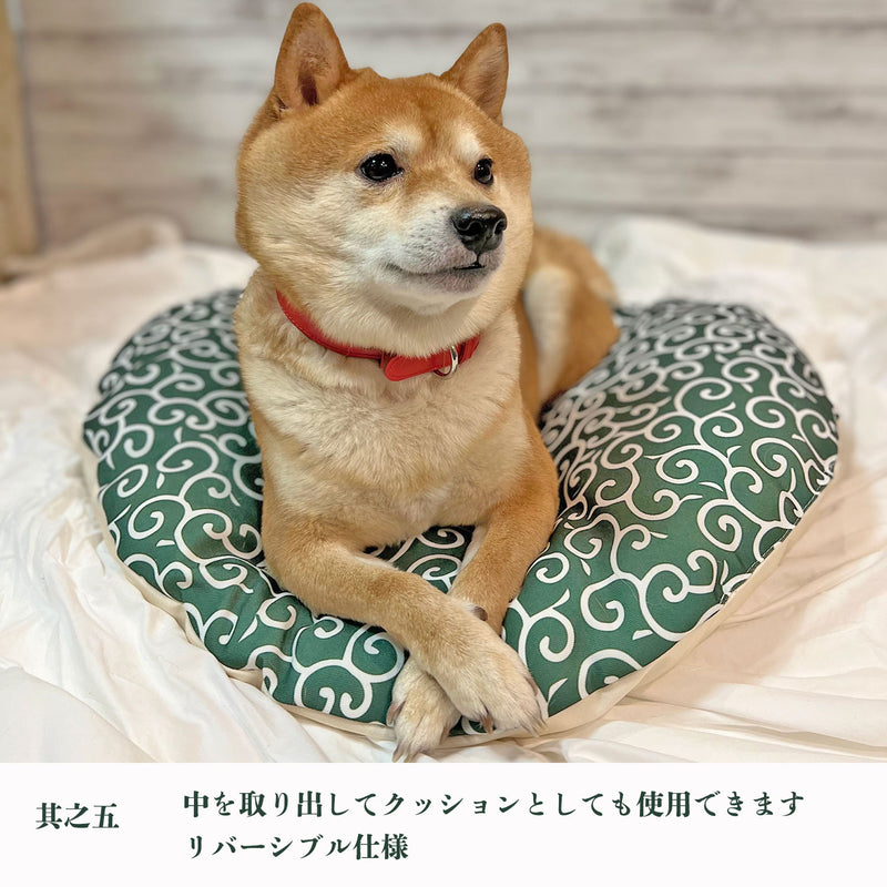 mamemochi 沼る唐草ラウンドベッド & ブランケット  セット〜唐草まみれシリーズ〜